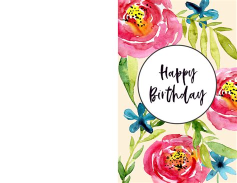 Printable Folding Birthday Cards For Wife - Printable JD