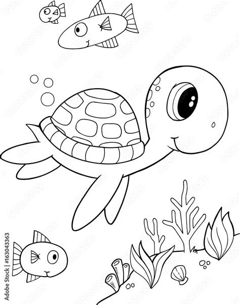 Tucker Turtle Coloring Pages / Sea Turtle for kids - Coloring Page / Color your own 7 days of ...