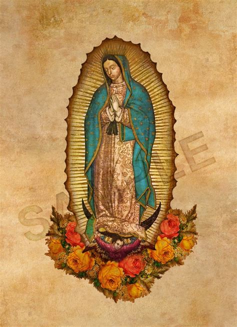 La Virgen de Guadalupe 5x7 Printable | Etsy