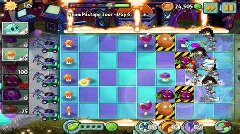 Plants vs Zombies 2: Neon Mixtape Tour - Day 5 Walkthrough - YouTube