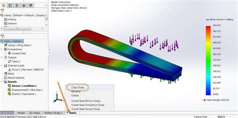 SOLIDWORKS Simulation Copy Study convert Static to Linear / Nonlinear