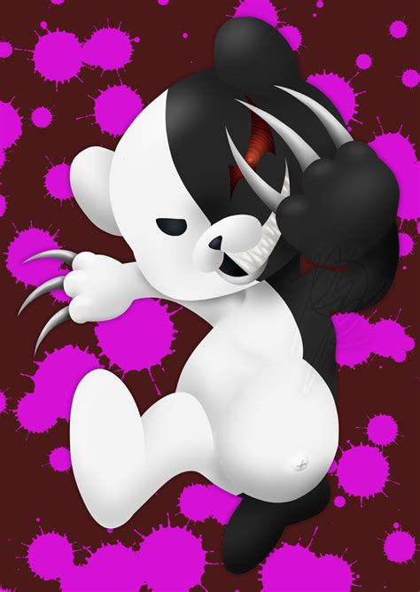 Monokuma fanart I made for a friend for Christmas. It's going to be ...