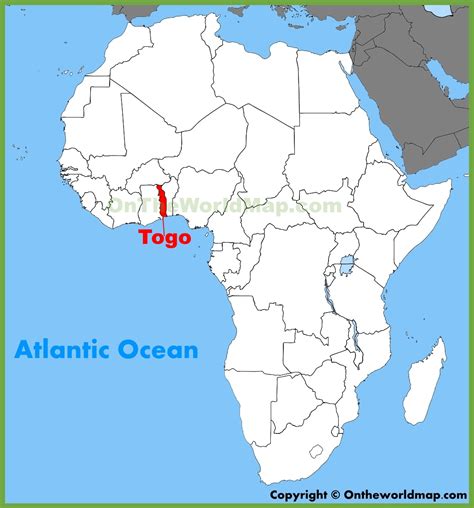 Togo location on the Africa map - Ontheworldmap.com