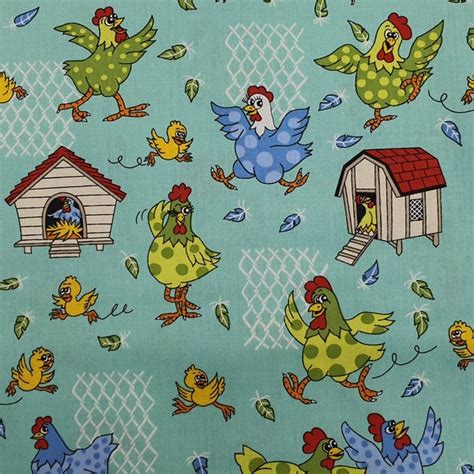 Chicken Fabric - Etsy