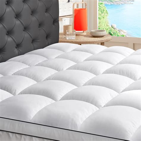 USKRIGE Queen Mattress Topper, Extra Thick Cooling Mattress Pillowtop for Back Pain, Plush ...