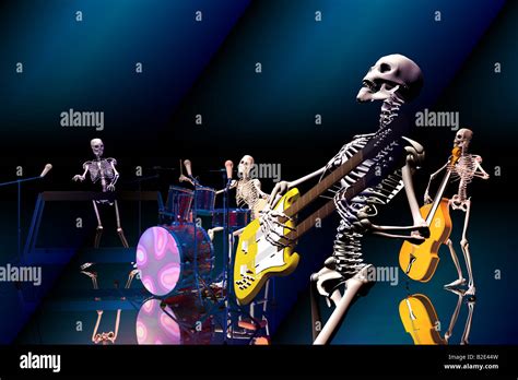 Skeleton rock band Stock Photo - Alamy