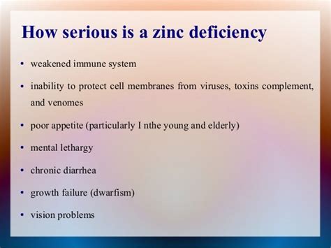 Zinc deficiency: causes, treatment and prevention