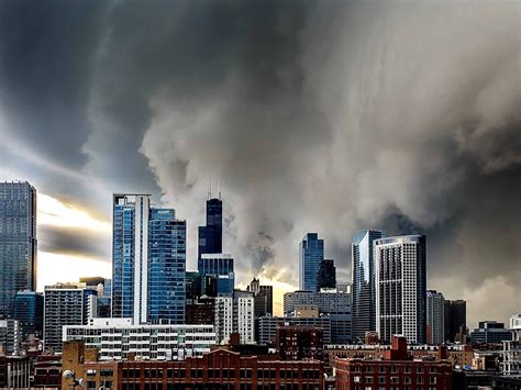 A tornado warning has been issued for parts of Chicago