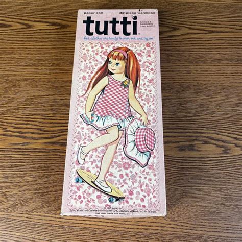 VINTAGE ORIGINAL PAPER Cut Out Dolls Tutti Barbie's Little Sister $25.00 - PicClick