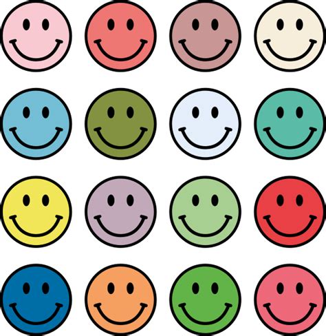 Different colors '90s smileys wallpaper decal - TenStickers