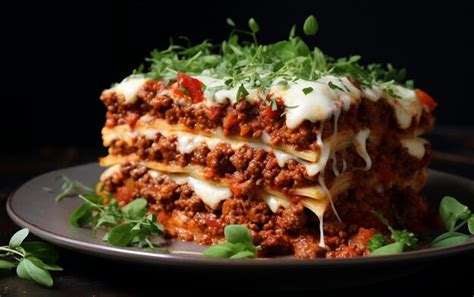 Premium AI Image | Lasagna Bolognese