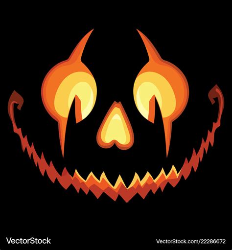 Scary halloween pumpkin with a jack o Royalty Free Vector