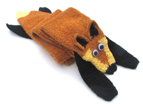Red Fox Handmade Soft Scarf Animal Scarf Fox Brown Scarf | Etsy in 2022 | Etsy scarves, Crochet ...