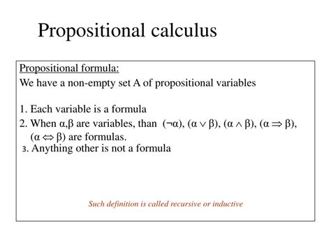 PPT - Propositional calculus PowerPoint Presentation, free download - ID:3693775