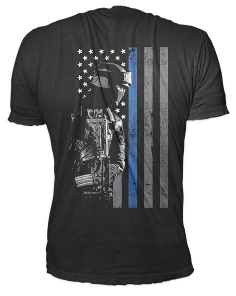 "Blue Support" Law Enforcement T-shirt / Black | Law enforcement shirts, Shirts, Black shirt