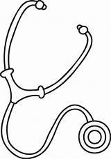 Stethoscope Coloring Page sketch template