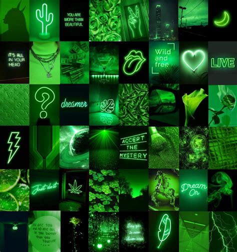 Neon Green Aesthetic Photo Wall Collage Kit - Etsy Ireland