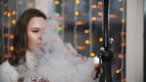 Girl In Bar Smoke Hookah Stock Footage SBV-328586237 - Storyblocks