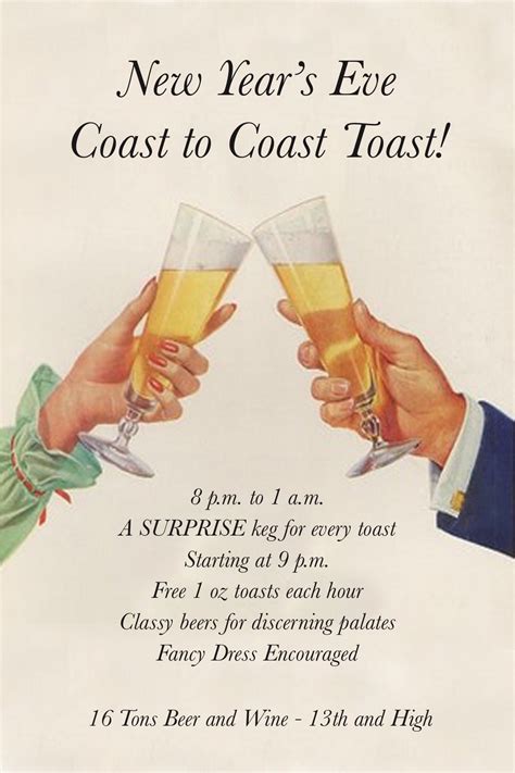 16 Tons Hosts New Year's Eve Coast to Coast Toast