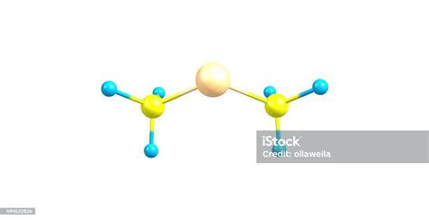 Dimethylmercury Molecular Structure On White Background Stock Photo - Download Image Now - iStock