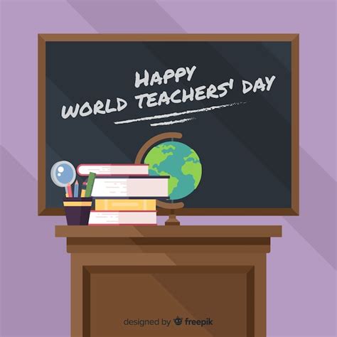 Free Vector | Flat design teachers day background