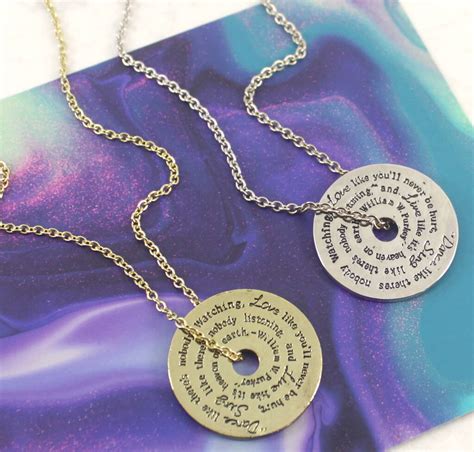 Dream, Live, Laugh, Love Inspirational Coin Necklace By Lucy Loves Neko