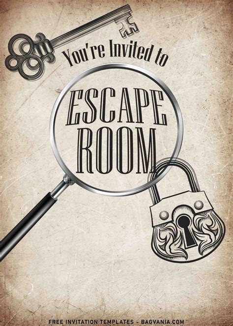 8+ Ultimate Escape Room Party Invitation Templates | FREE Printable Birthday Invitation ...