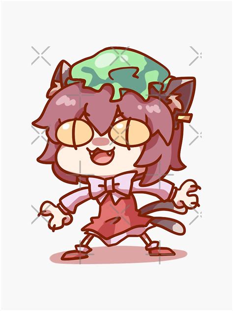 "CHEN TOUHOU STICKER" Sticker for Sale by PoserBoy | Redbubble