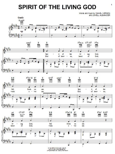 Spirit Of The Living God | Sheet Music Direct