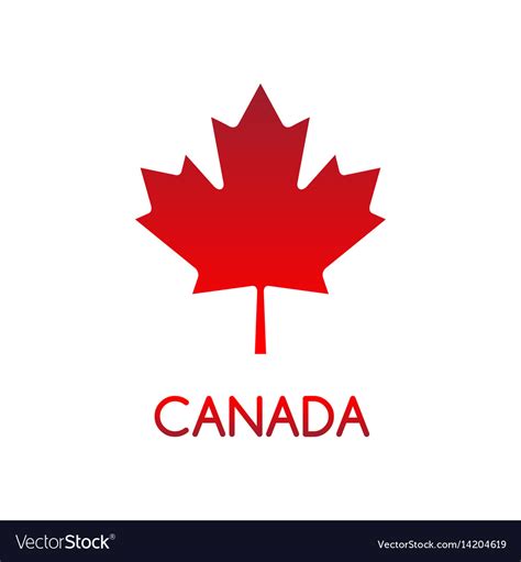 Simple of canadian maple leaf Royalty Free Vector Image