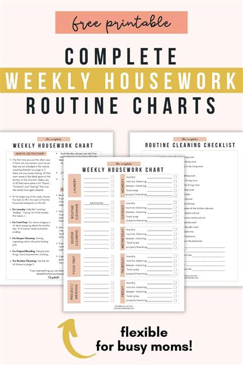 Free Printable Chore Chart For Adults (And Cleaning Checklist)