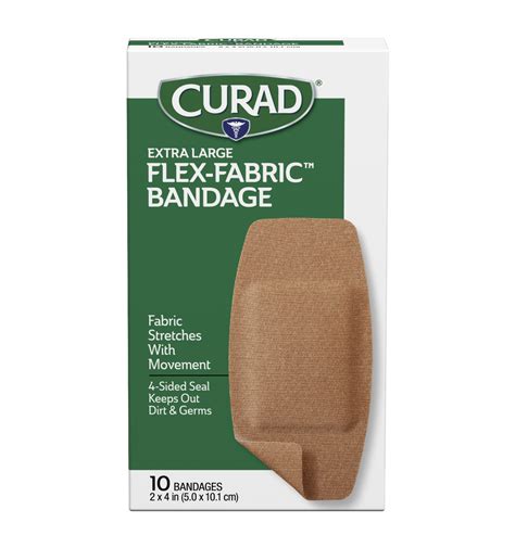 Flex-Fabric Extra Large Bandages, 2" x 4", 10 count | Curad Bandages Official Site