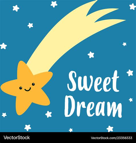 Sweet dreams cute sleeping star Royalty Free Vector Image