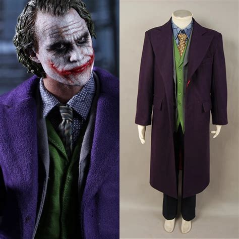 6pcs Adult Men Batman Dark Knight Joker Costume Heath Ledger Joker ...