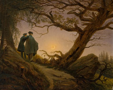 Two Men Contemplating the Moon | Caspar David Friedrich | 2000.51 | Work of Art | Heilbrunn ...