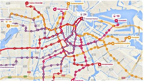 Amsterdam Train Route Map