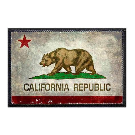 California State Flag Color Distressed Removable Hook Patch - Etsy