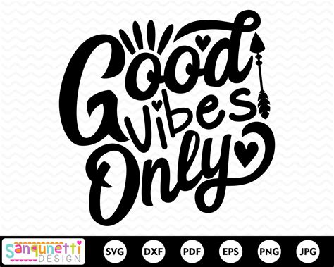 Good Vibes Only SVG Motivational Cut File for Silhouette and | Etsy