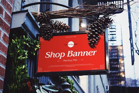 Shop Banner PSD Mockup Download for Free - DesignHooks