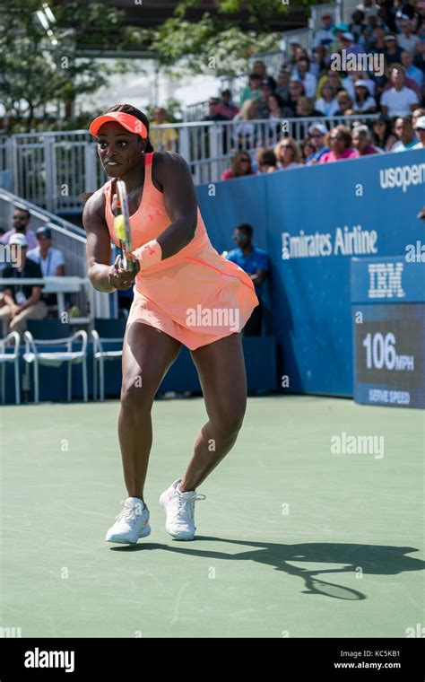 Sloane Stephens (USA) competing at the 2017 US Open Tennis Championships Stock Photo - Alamy