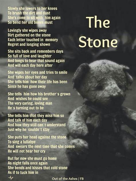 "The Stone " this is so heart touching 😔 Grief Poems, Grief Quotes ...