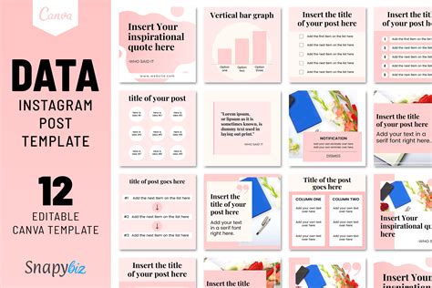 Data Instagram Canva Post Template | Canva Instagram Template