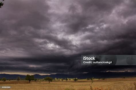 Downburst And Microburst Formation Stock Photo - Download Image Now ...