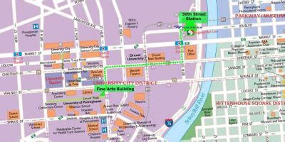 Philadelphia attractions map - Map of Philadelphia attractions ...