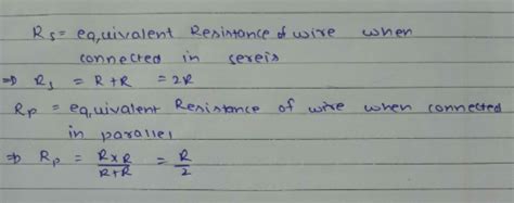 21. Two conducting wires conducting wires equal length, of same material and equal diameter are ...