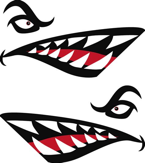 Shark Teeth Vehicle Sticker - TenStickers