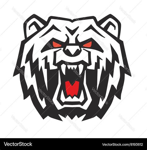 Angry bear Royalty Free Vector Image - VectorStock