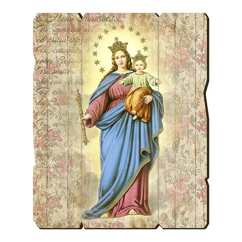 Mary Help of Christians painting in moulded wood with hook | online sales on HOLYART.co.uk