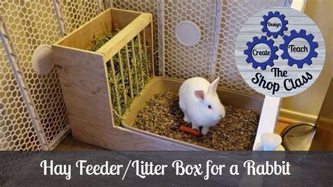 How to Make a Hay Feeder and Litter Box for a Rabbit - YouTube