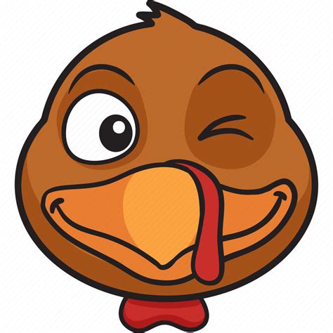 Cartoon, emoji, holiday, smiley, thanksgiving, turkey icon - Download on Iconfinder